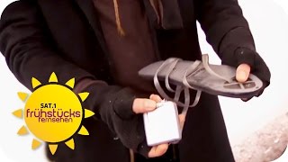 Beheizte SCHUHSOHLEN? - TIPPS gegen FRIEREN  | SAT.1 Frühstücksfernsehen