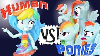 MLP VS EQUESTRIA GIRLS! My Little Pony Equestria Girls Minis Rainbow Dash School Dance