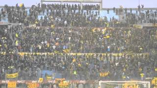 Final del partido bajo lluvia - Hinchada Peñarol vs. Juventud