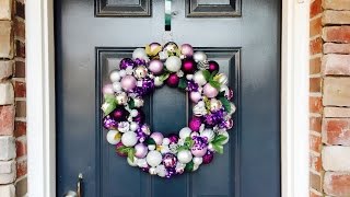 DIY Christmas Ornament Wreath Tutorial|Easy Wreath Tutorial