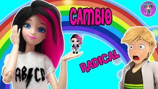 Marinette CAMBIO de LOOK RADICAL en LOL Rocker | Videos de Barbie y muñecas LOL | Los Juguetes de JJ