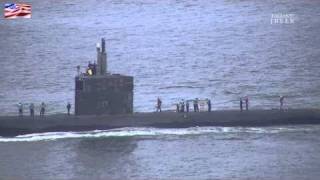 US Navy: USS Jefferson City (SSN-759) Arriving Home - LA Class Attack Submarine - San Diego