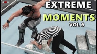 WWE 2K18 EXTREME MOMENTS | BRUTAL BUMPS | GLITCHES Vol 6