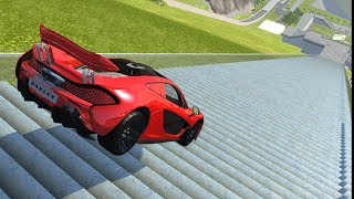 Car Jump Arena - (Staircase Crashes) Beamng drive