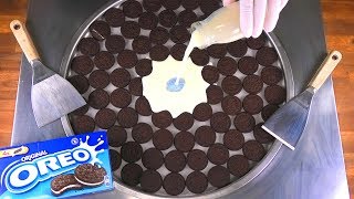 Massive OREO Ice Cream Rolls | how to make rolled fried Ice Cream with lots of Oreo Cookies | ASMR