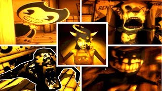 All Jumpscares & Deaths: Bendy and the Ink Machine (Chapter 3)