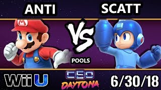 CEO 2018 Smash 4 - IMT RZR | Anti (Mario, ZSS) Vs. MVG | ScAtt (Mega Man) Wii U - Pools