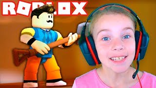 ПРИВЕТ СОСЕД в ROBLOX - Игра Роблокс Побег от соседа - Роблокс видео вместе с Family Play TV