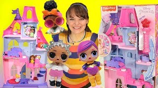 LOL Surprise Dolls Disney Princess Magic Wand Castle Dress Up! Featuring Foxy, Super BB, & Rapunzel!