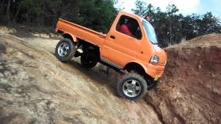 リフトアップ軽トラ　クロカン　奈良トラ　Japanese　Mini Truck　Off road suzuki