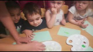 Позитивия 29 03 2019 Рисуем пальчиками творческая поделка 'Одуванчики'