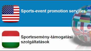 Learn Hungarian vocabulary #Topic = Sporting services