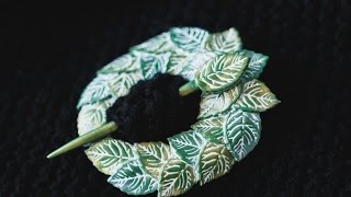 Делаем зажим/брошь для шарфика. Making clip / brooch for a scarf.
