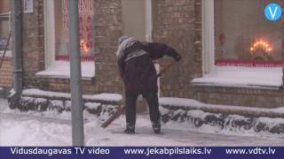 Sniegputenis rada sarežģījumus arī jēkabpiliešiem