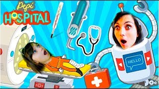 ВИДЕО ДЛЯ ДЕТЕЙ Лечим больных и малышей Семейная игра Pepi HOSPITAL на детском игровом