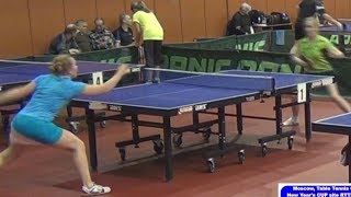 Lyudmila SUKHANOVSKAYA vs Elena ROTINA Moscow, Krylatsky Hills, New Year's tournament Table Tennis