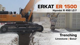 Trenching, Erkat ER 1500 + Hyundai R 450