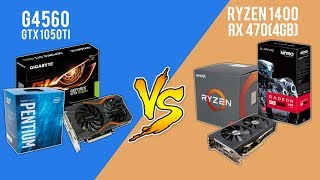 Ryzen 5 1400 + RX 470 vs G4560 + GTX 1050Ti | 1080P Benchmarks - 6 Game Tested
