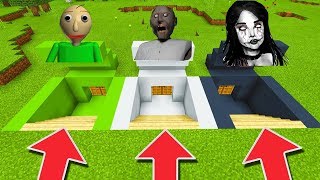 Minecraft PE : DO NOT CHOOSE THE WRONG SECRET BASE! (Momo, Baldi's Basics & Granny)