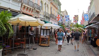 ⁴ᴷ⁶⁰ Walking Rio de Janeiro - Brasil : Feira do Rio Antigo