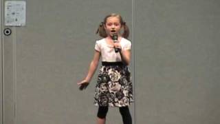 Darling 7-year-old girl sings solo "My New Philosophy"