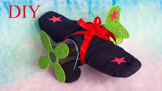 DIY sock plane | САМОЛЁТ из НОСКОВ. Подарок на 23 февраля