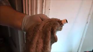 water pipe leaking in wall replaced with pex