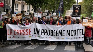 2ème Marche unitaire contre la chasse - Le défilé complet