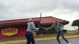 i sword fight my ex gf in a denny's parking lot
