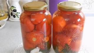ОБЪЕДЕНИЕ!!!  ВКУСНЫЕ  МАРИНОВАННЫЕ  ПОМИДОРЫ С  МОРКОВНОЙ БОТВОЙ.