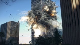 Захватывающий снос зданий мостов и труб