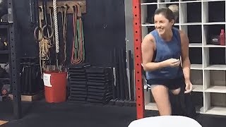 Lovely Amputee Girl Working Out