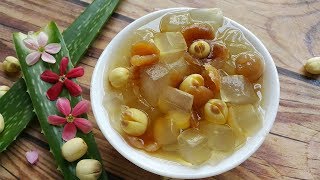 Cách nấu Chè Hạt Sen Nha Đam đường phèn cho ngày hè hết nóng