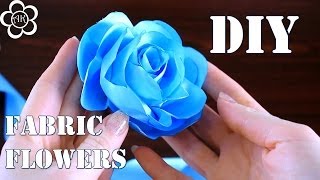 Роза из атласной ленты / DIY Fabric Flowers