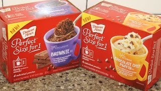 Duncan Hines Perfect Size For 1: Decadent Brownie & Sunrise Chocolate Chip Muffin Review