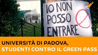 Università di Padova, studenti contro il Green Pass