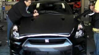 Matte Black Nissan GTR Graphics Installation