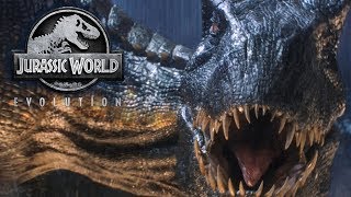 Jurassic World Evolution Dino Fights - T-Rex vs Spinosaurus vs Indominus Rex & Raptors breaking out!