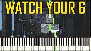 Watch Your 6 (Ennard Boss Fight Music)- FNaF Sister Location [Synthesia Piano Tutorial]