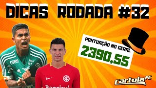 DICAS #32 RODADA | DICAS DE CARTOLA FC 2019 | CARTOLA FC #32 RODADA | RECUPERAÇÃO