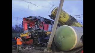 РЖД, АВАРИЯ В ЛОСТЕ 19.10.2017 !