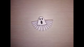 EASY ORIGAMI GHOST FOR HALLOWEEN FOR KIDS DIY 2020 @5-Minute Crafts