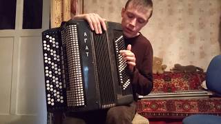 Гамма до-мажор левой рукой на баяне. Лес клавиш! Урок#5