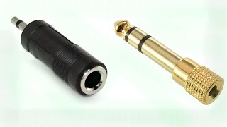 Аудио переходник джек адаптер 6.35 (6.5) мм 3.5 мм из Китая с AliExpress
