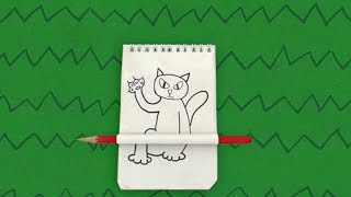 Бумажки. Мультик из блокнота. Поделки из бумаги с детьми. Серия 6