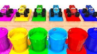 LEARN COLORS with BIG MCQUEEN for Kids - 3D Cars Educational Video - Bus Superheroes for Babies