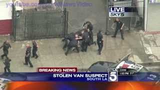 Wild Police Chase - South Los Angeles, CA - April 30, 2013