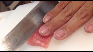 マグロの切り方～寿司屋の板長が教える、STEP1寿司ネタの切り方