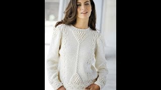 Женские Вязанные Свитера Спицами - 2019 / Women's Knitted Sweater Knitting