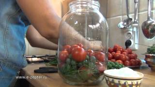 Помидоры, маринованные с виноградом / Pickled tomatoes with grapes ♡ English subtitles
